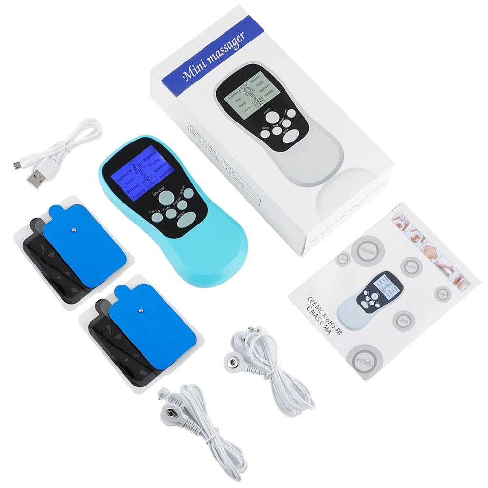 Multifunctional Tens Full Body Massage Device Physiotherapy Cervical Spine Shoulder Tuina Kneading Mini Massager Cupping 8 Modes