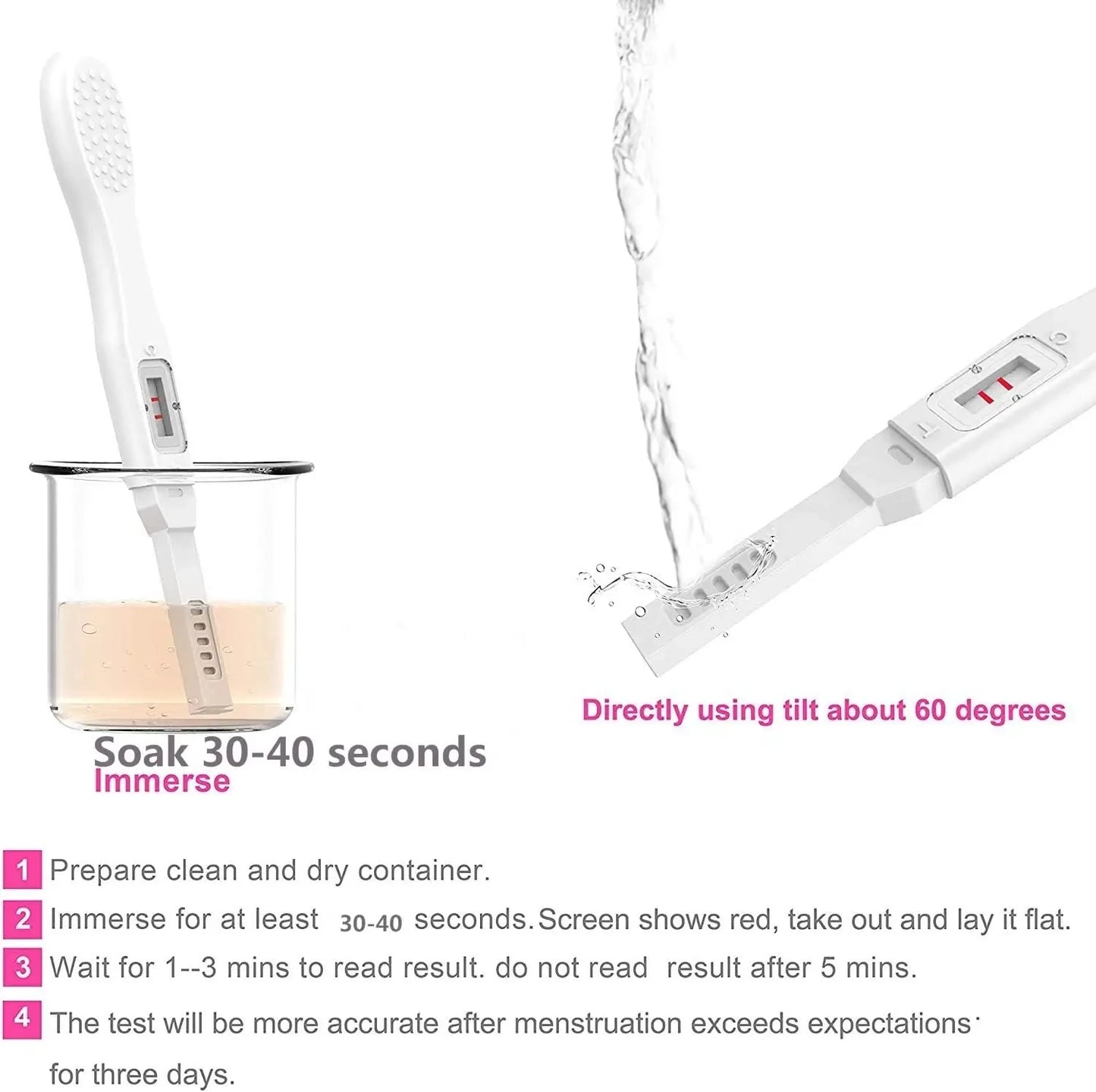 10PCS Early Pregnancy Test Strip Home HCG Urine Measuring Kits For Adult Women Rapid Result Fertility Test Pen Over 99% Accuracy