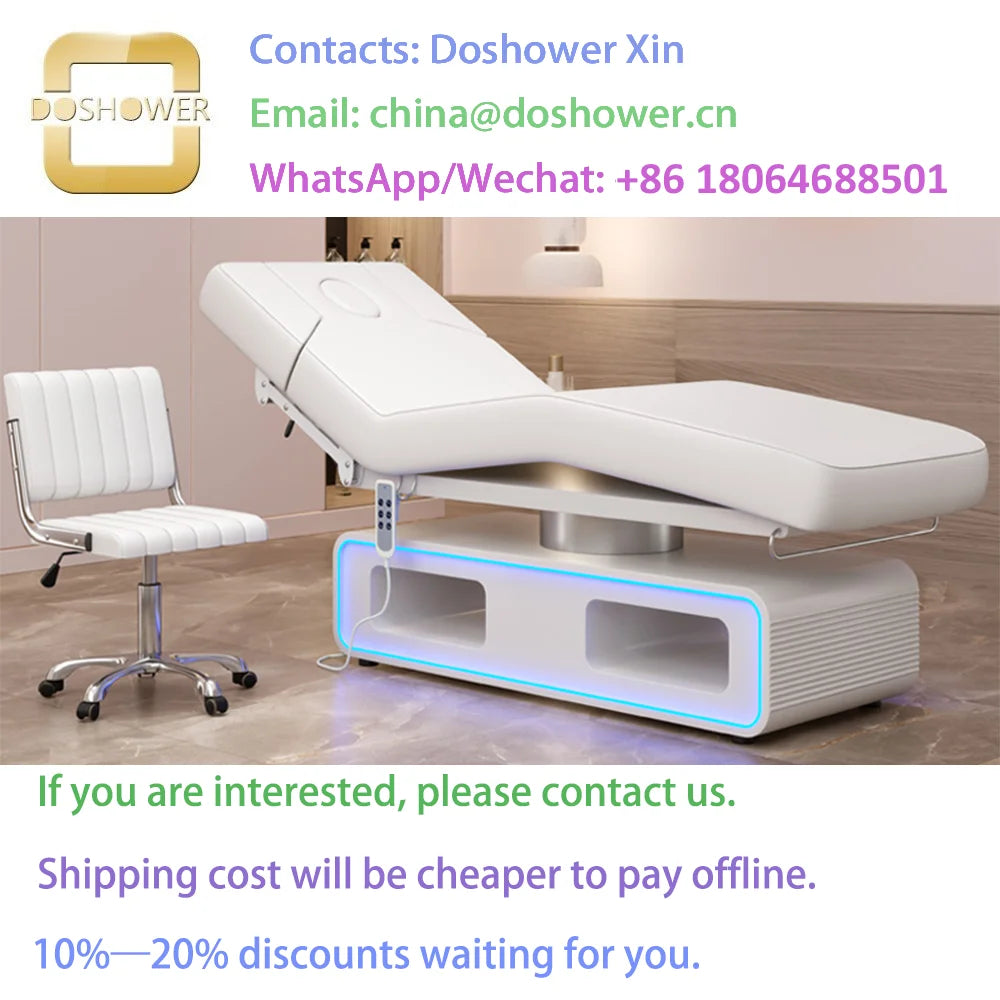 4 Motors Medical Spa Treatment Table With Giường massage nâng thông minh một nút bấm For Light Electric Beauty Bed Beauty Salon