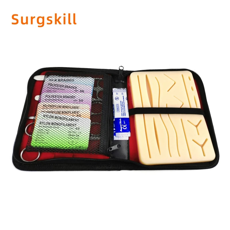 Surgical Suture Practice Kit For Medical Training, Suturing Pad With Tool Set