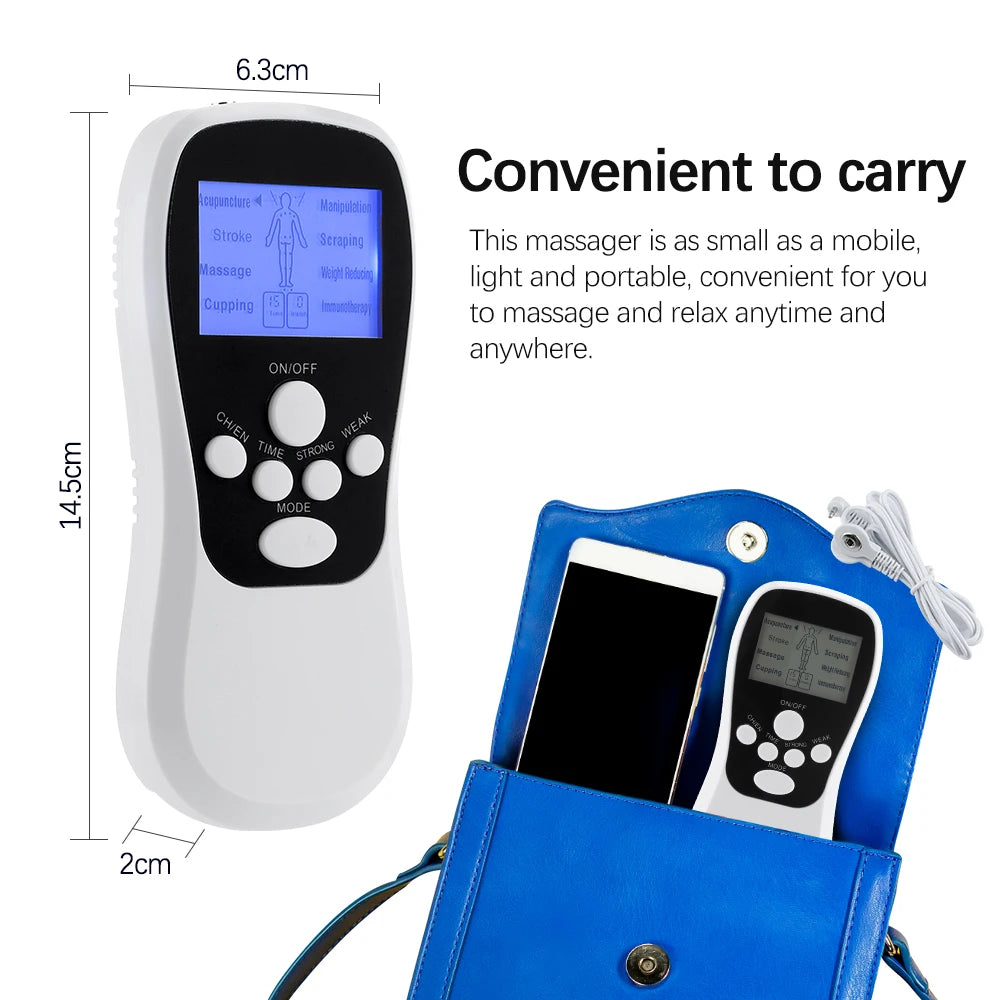 Multifunctional Tens Full Body Massage Device Physiotherapy Cervical Spine Shoulder Tuina Kneading Mini Massager Cupping 8 Modes