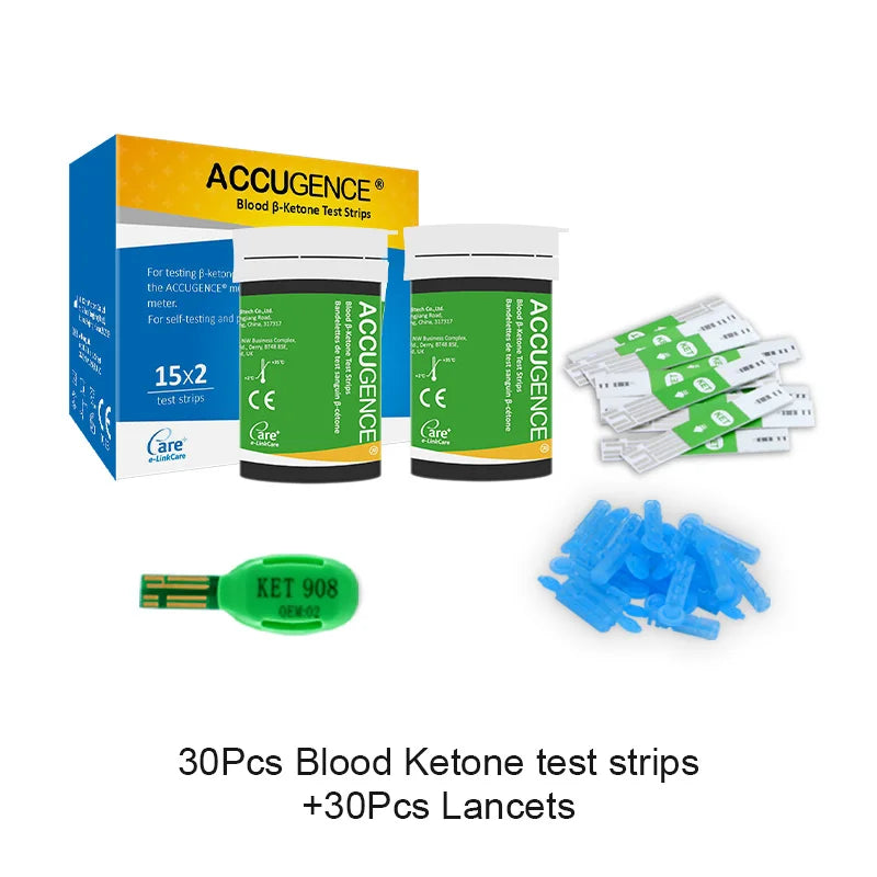 4 in 1 Multifunction Monitor Hemoglobin Blood Ketone Glucose Uric Acid Meter Test Strip HB Anemia Test Blood Sugar Diabetes Gout