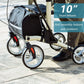 Upright Walker, Stand Up Folding Rollator Walker with  Front Wheels Backrest Seat and Padded Armrests(Champagne)