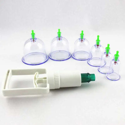 6pcs Medical Vacuum Cupping,Chinese Massage Cupping Therapy Kits with Suction Pump,Vacuum Suction Cups for Muscle Soreness