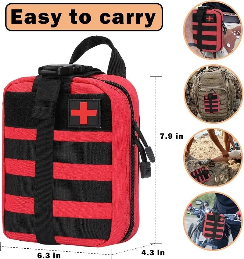 Portable Tactical First Aid Kits Medical Bag Emergency Outdoor Hunting Car Camping Molle Survival Tool EDC Pouch Organizer