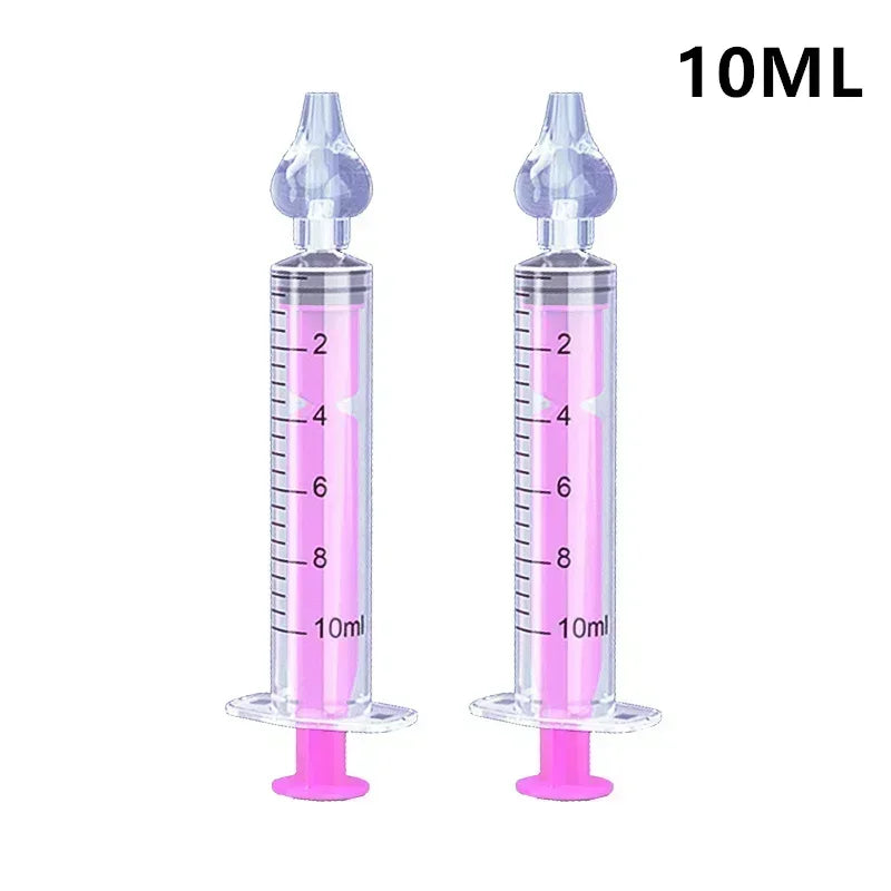 2Pcs Needle Tube Baby Nasal Aspirator Syringe Baby Nose Cleaner Infant Rhinitis Nasal Washer Children Nose Washing Tool for Kids