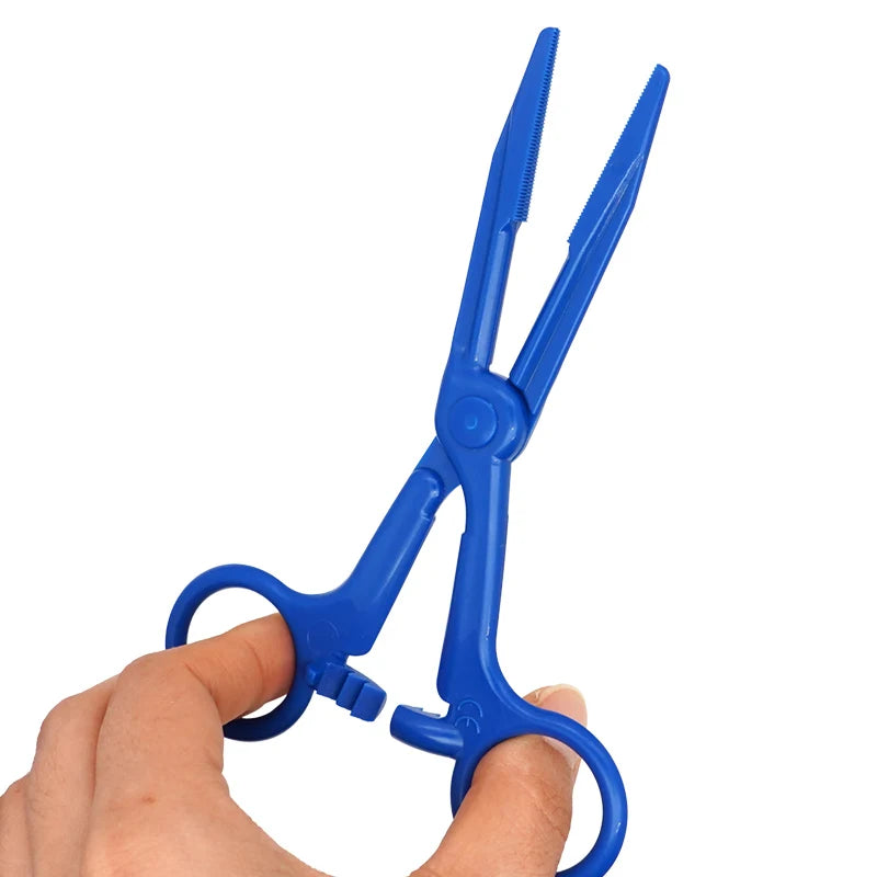12pcs Disposable Plastic Hemostatic Forceps Surgical Forcep Outdoor First Aid Tools for Doctor Nurse Medical Pliers