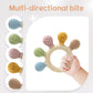 BPA Free Baby Silicone Teethers Sensory Toy Easy to Grasp Infant Teething Toys Food Grade Chewable Toys for Babies Newborn Gifts