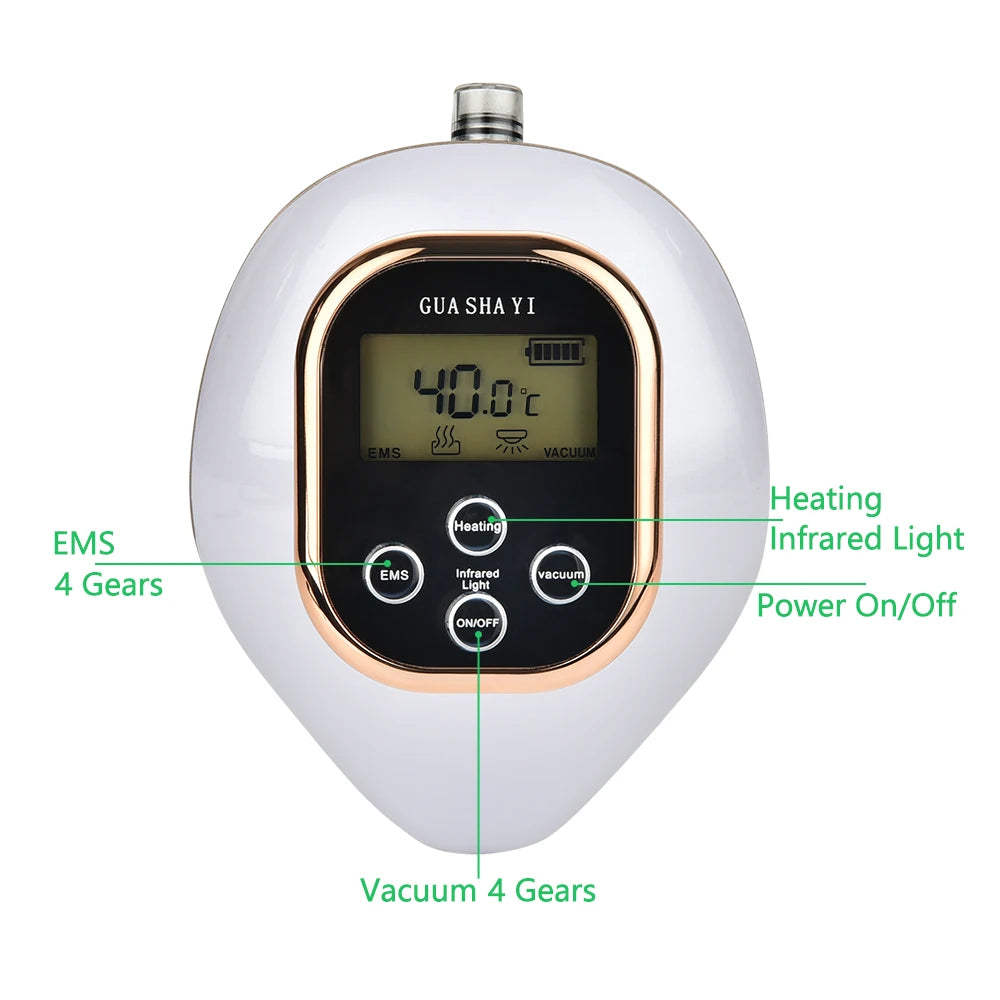 Electric Cupping Vacuum Massage Machine Smart Cupping Therapy Set Guasha Scraping Device Thermal Suction Relieve Body Fatigue