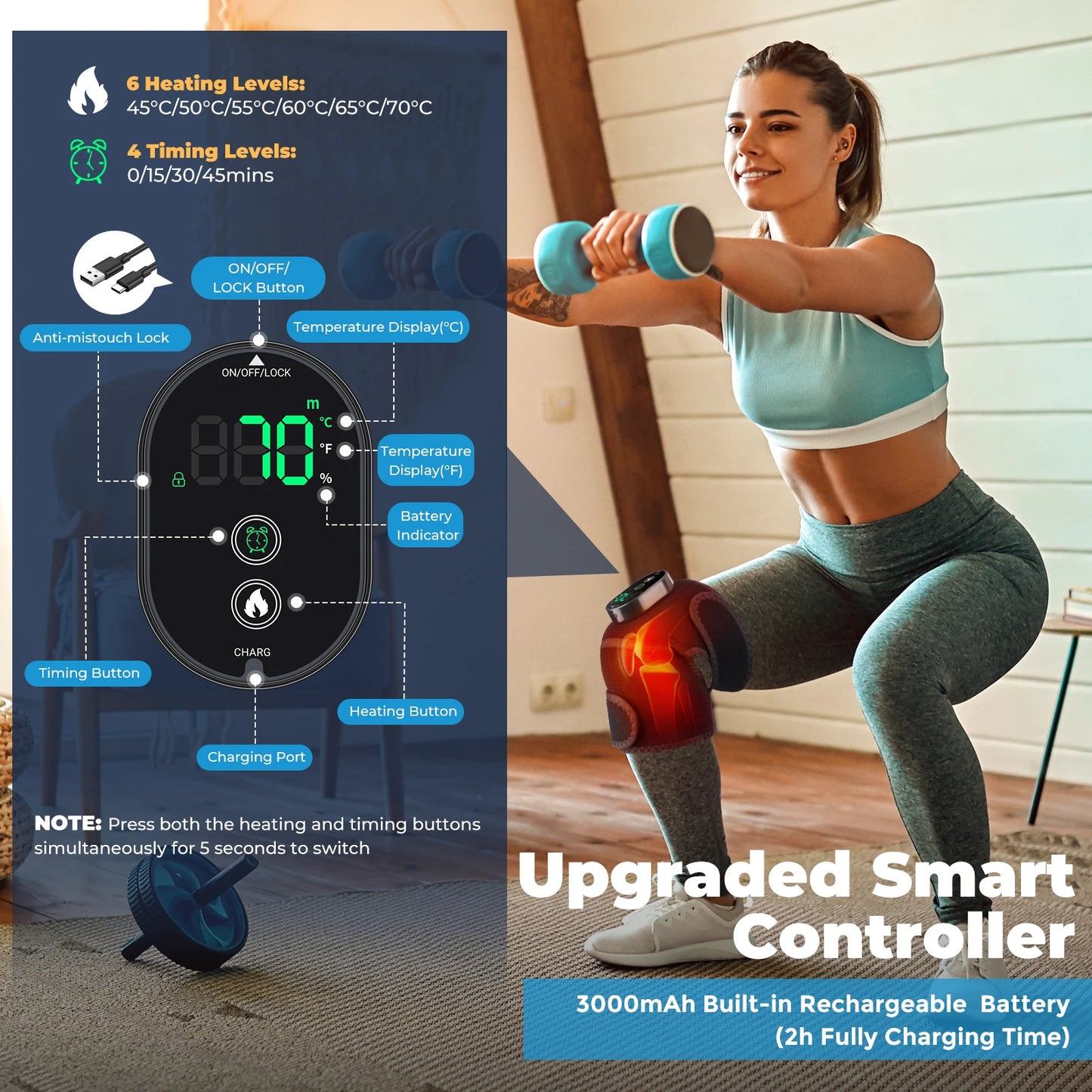 EMS TENS Physiotherapy Shoulder Masssager Knee Protection Vibrator for Joint Pain Relaxation Treatment Muscle Electrostimulator