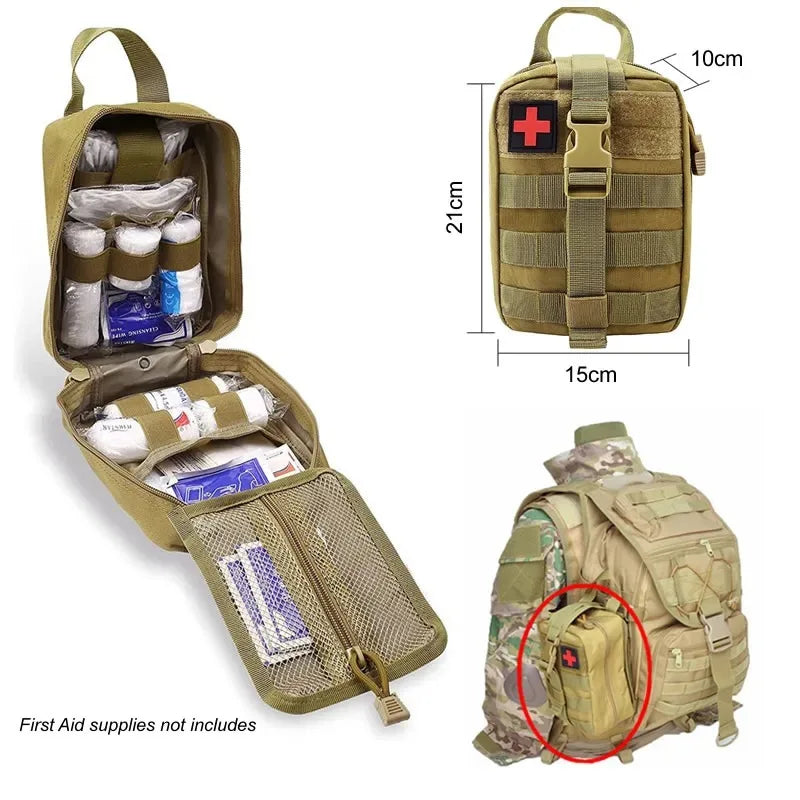Portable Tactical First Aid Kits Medical Bag Emergency Outdoor Hunting Car Camping Molle Survival Tool EDC Pouch Organizer