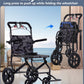Adult Lightweight Push WheelchairSafe and Stable Ultralight Aluminum WheelchairAirline Approved Folding Transport Wheelchair