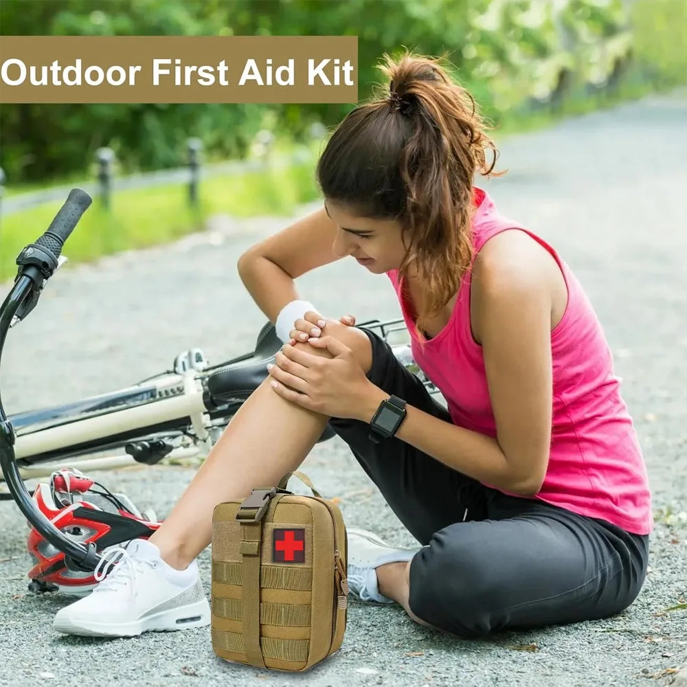 First Aid Trauma Kit, Military Medical First Aid Kit with Tourniquet, Camping Equipment Supplies Emergency