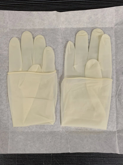 Medispo deproteinization(1pair) Sterile Rubber Surgical Glove Powder free texture rolled edge hypoallergenic semi transparent