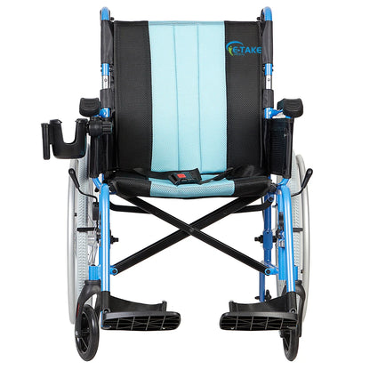 5.8KG Magnesium Ultra Lightweight Wheelchair, 20" Wide Seat Wheelchair for Adults, Foldable Portable  Self-propelled Wheelchair