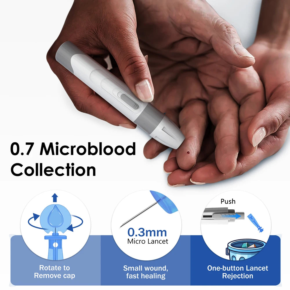 LinkSun G-425-3 Blood Glucose Meter 10/50/100pcs Test Strips Medical Diabetes Blood Sugar Test Monitor Complete Kit Glucosemeter