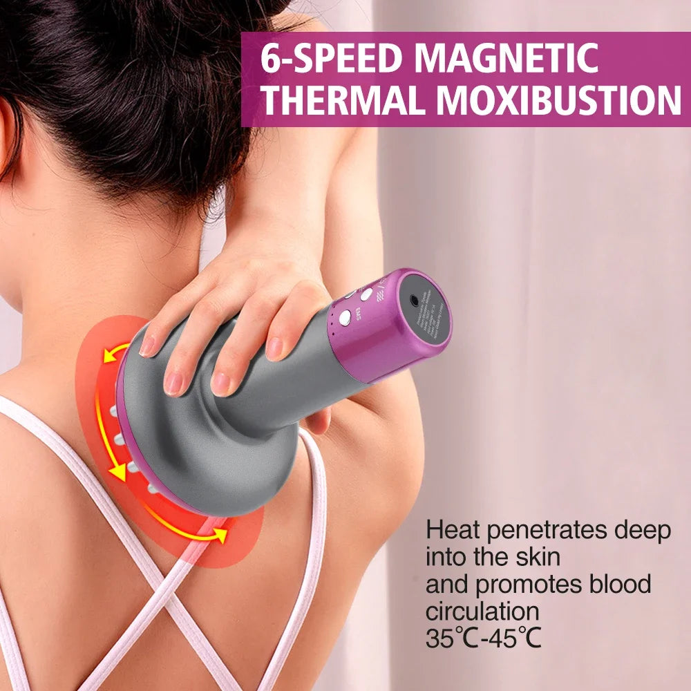 Electric Lymphatic Drainage Machine Meridian Body Massage Brush EMS Anti Cellulite Guasha Physiotherapy Apparatus Fat Burner Bbl