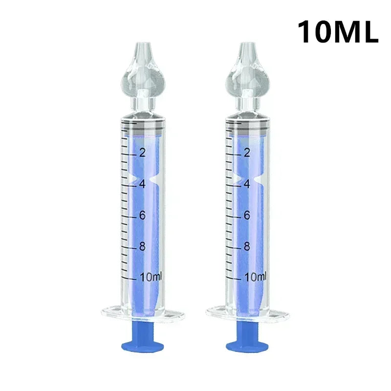 2Pcs Needle Tube Baby Nasal Aspirator Syringe Baby Nose Cleaner Infant Rhinitis Nasal Washer Children Nose Washing Tool for Kids