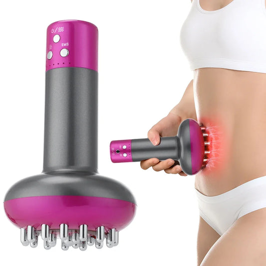 Electric Lymphatic Drainage Machine Meridian Body Massage Brush EMS Anti Cellulite Guasha Physiotherapy Apparatus Fat Burner Bbl