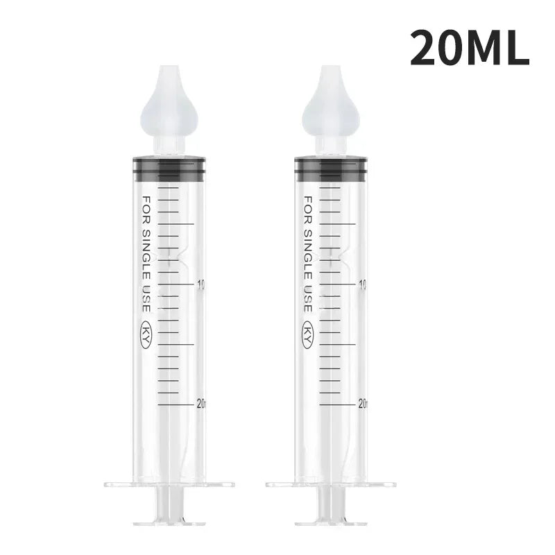 2Pcs Needle Tube Baby Nasal Aspirator Syringe Baby Nose Cleaner Infant Rhinitis Nasal Washer Children Nose Washing Tool for Kids