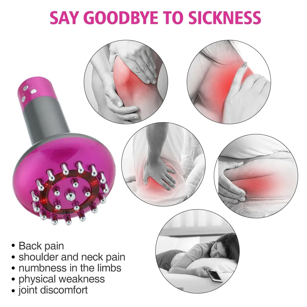 Electric Lymphatic Drainage Machine Meridian Body Massage Brush EMS Anti Cellulite Guasha Physiotherapy Apparatus Fat Burner Bbl
