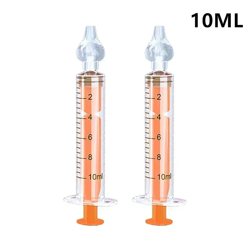 2Pcs Needle Tube Baby Nasal Aspirator Syringe Baby Nose Cleaner Infant Rhinitis Nasal Washer Children Nose Washing Tool for Kids