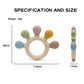 BPA Free Baby Silicone Teethers Sensory Toy Easy to Grasp Infant Teething Toys Food Grade Chewable Toys for Babies Newborn Gifts