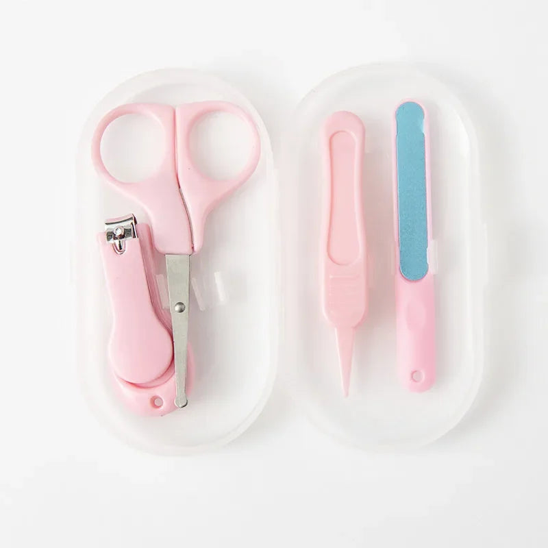 4pcs/set Baby Nail Clipper Set Children Kids Nail Cutter Scissors Files Small Nail Trimmer Baby Nails Care Tools Baby Care Items
