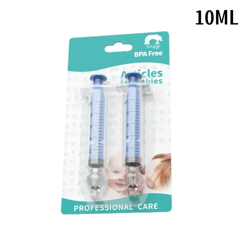 2Pcs Needle Tube Baby Nasal Aspirator Syringe Baby Nose Cleaner Infant Rhinitis Nasal Washer Children Nose Washing Tool for Kids