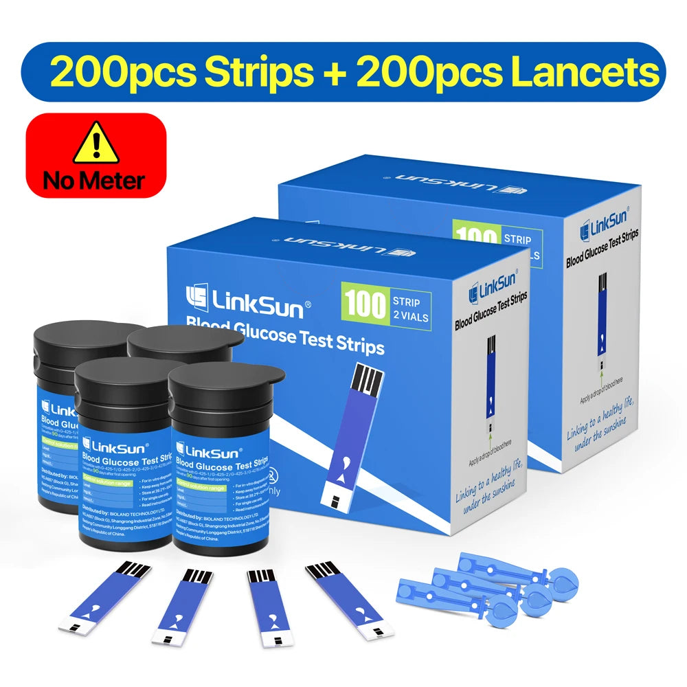 LinkSun G-425-3 Blood Glucose Meter 10/50/100pcs Test Strips Medical Diabetes Blood Sugar Test Monitor Complete Kit Glucosemeter