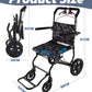 Adult Lightweight Push WheelchairSafe and Stable Ultralight Aluminum WheelchairAirline Approved Folding Transport Wheelchair