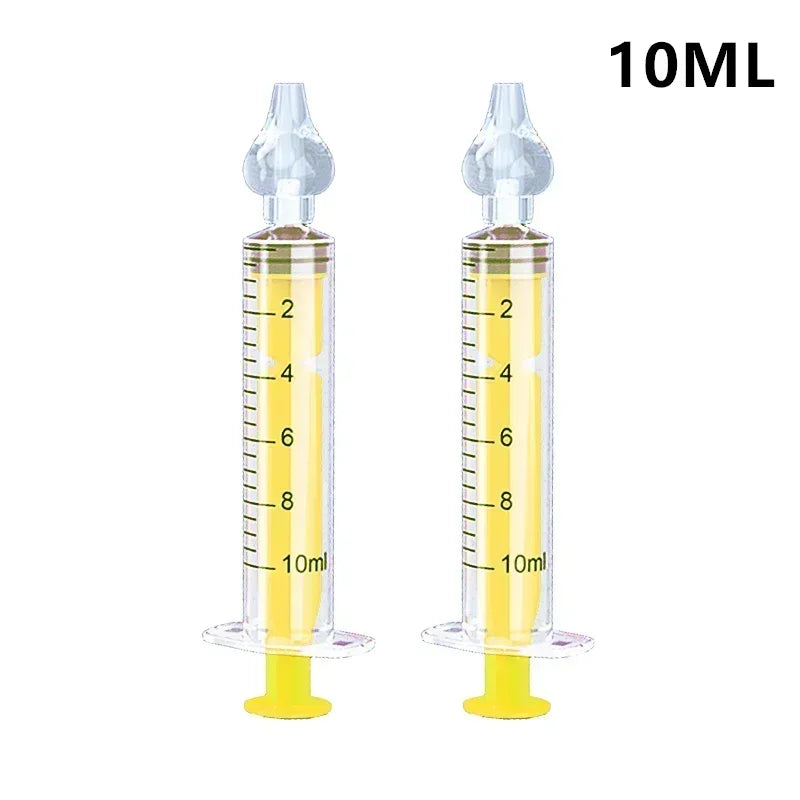2Pcs Needle Tube Baby Nasal Aspirator Syringe Baby Nose Cleaner Infant Rhinitis Nasal Washer Children Nose Washing Tool for Kids