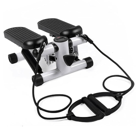 Mini Fitness Stepper with 2 Resistance Bands LCD Monitor